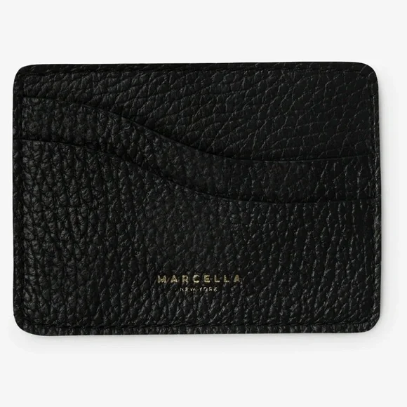 Marcella NYC Lilo Textured Black Card Holder - Picture 4 of 10